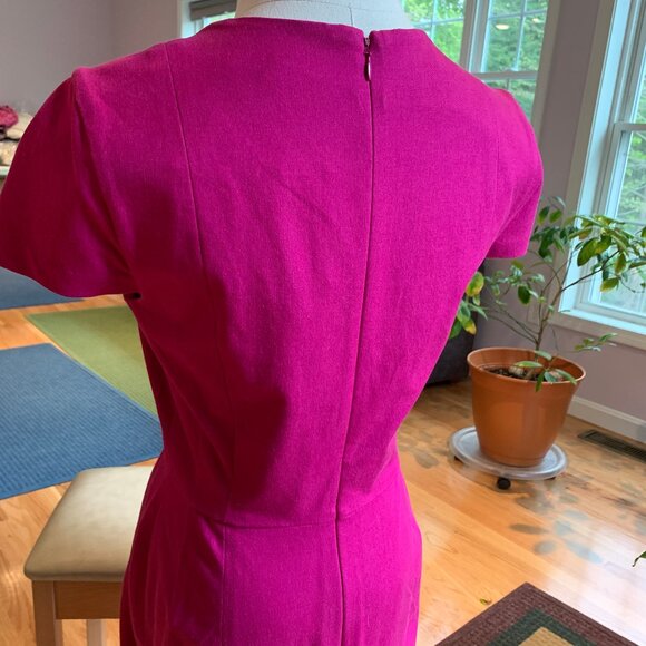 NWT hot pink Banana Republic cap-sleeve dress, US 8 - Picture 7 of 9